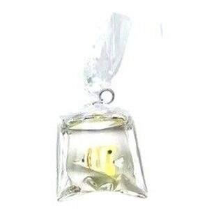 Boutique Fish In A Bag Necklace 18" Yellow Tropical Fish Resin Pendant New